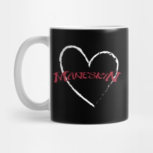 Maneskin in white heart Mug